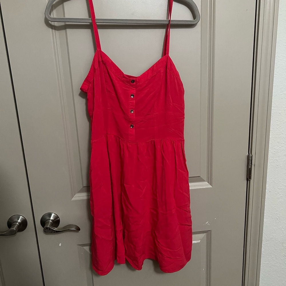 Express Red/Pink Dress with Pockets Size Large